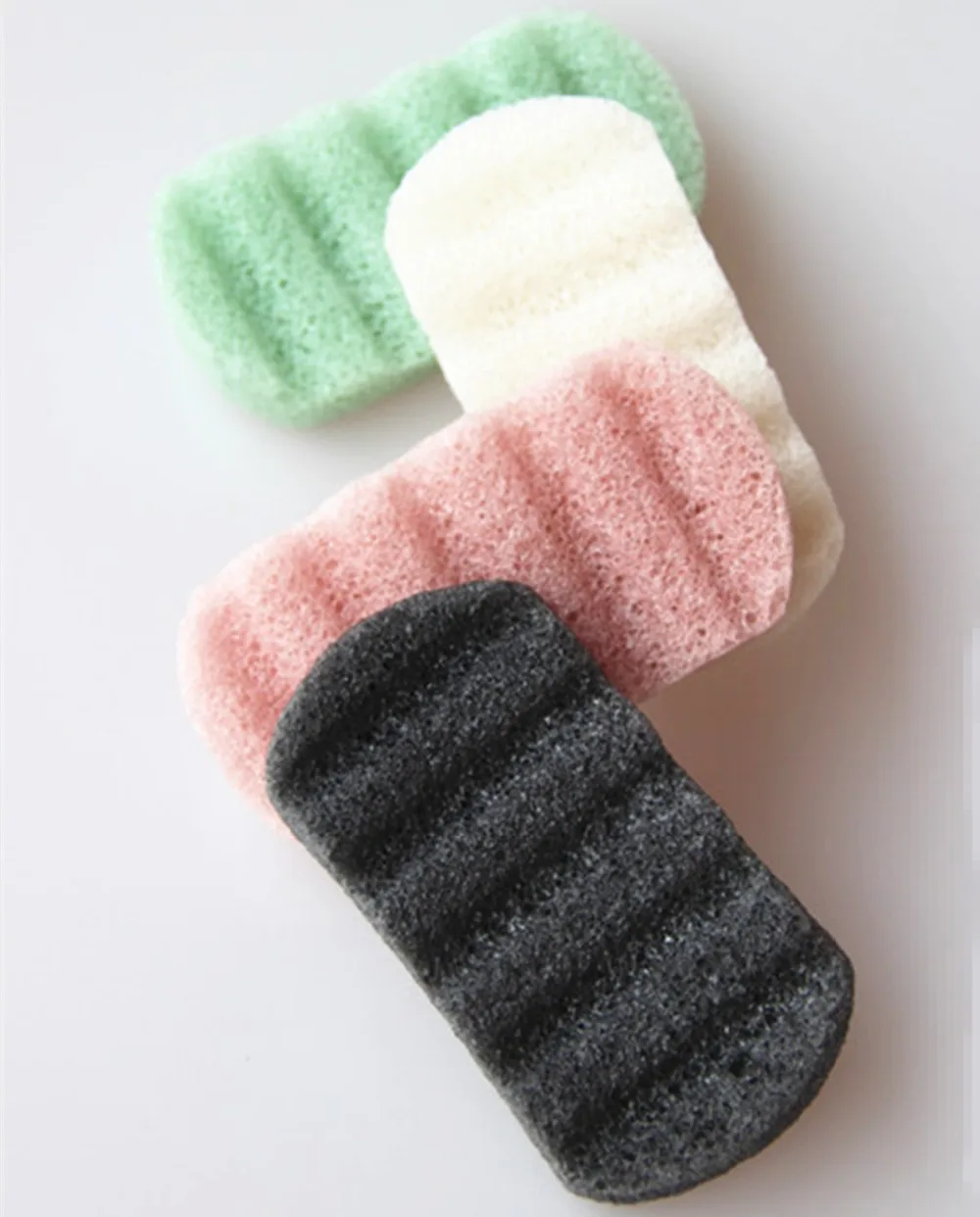 4 шт. коньяку волокна Очищающая губка для лица очищающая коньяк отшелушивания