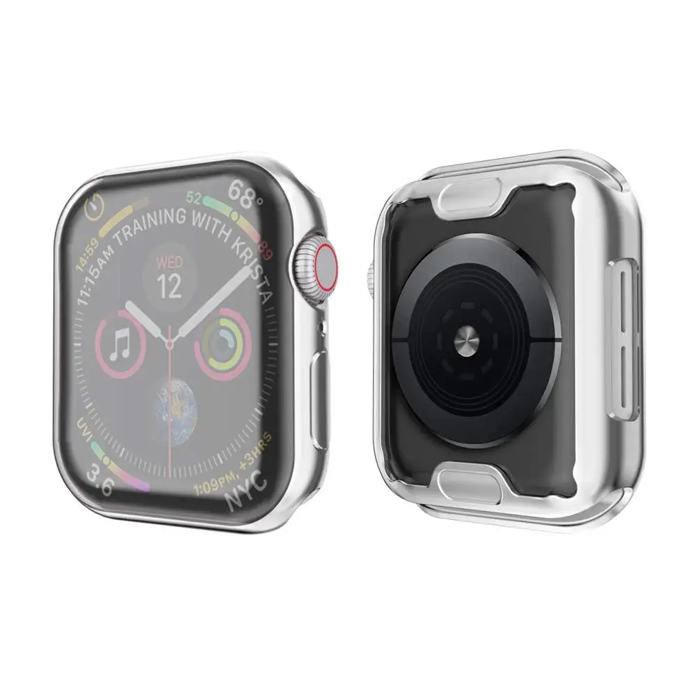 Экран Защитный чехол для Apple Watch Series 5/4/3/2/1 наручных часов iwatch, защищает от появления сколов оболочка Защитная крышка 38, 42, 44, 40 мм часы Чехол