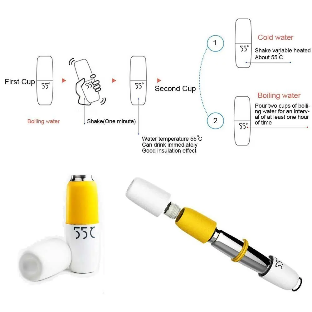 280 мл Вакуумная чашка Волшебная температура переключение скорости 55 градусов
