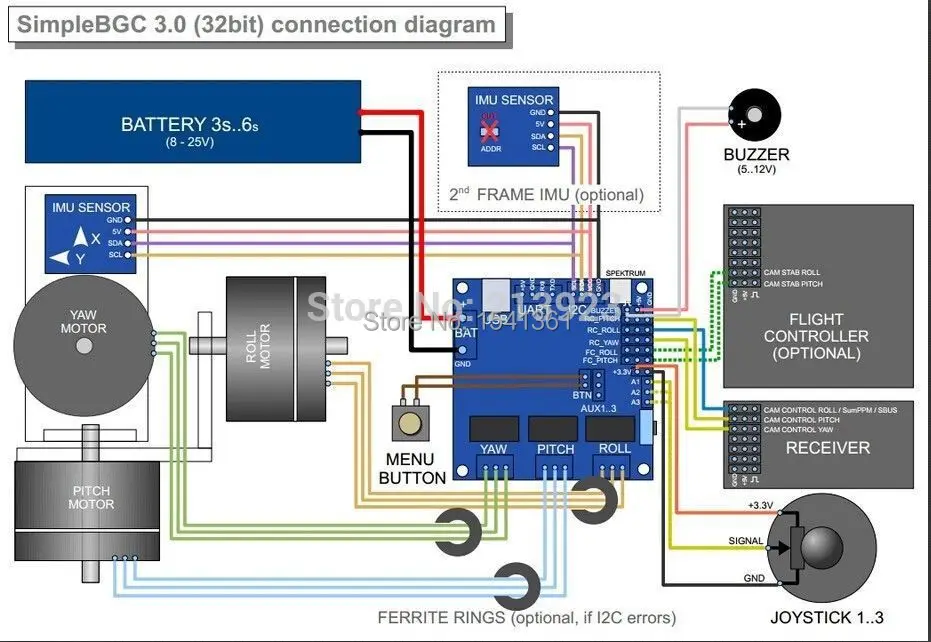 32 бит Bluetooth модуль для системы кодирования AlexMos 32bit бесщеточный карданный
