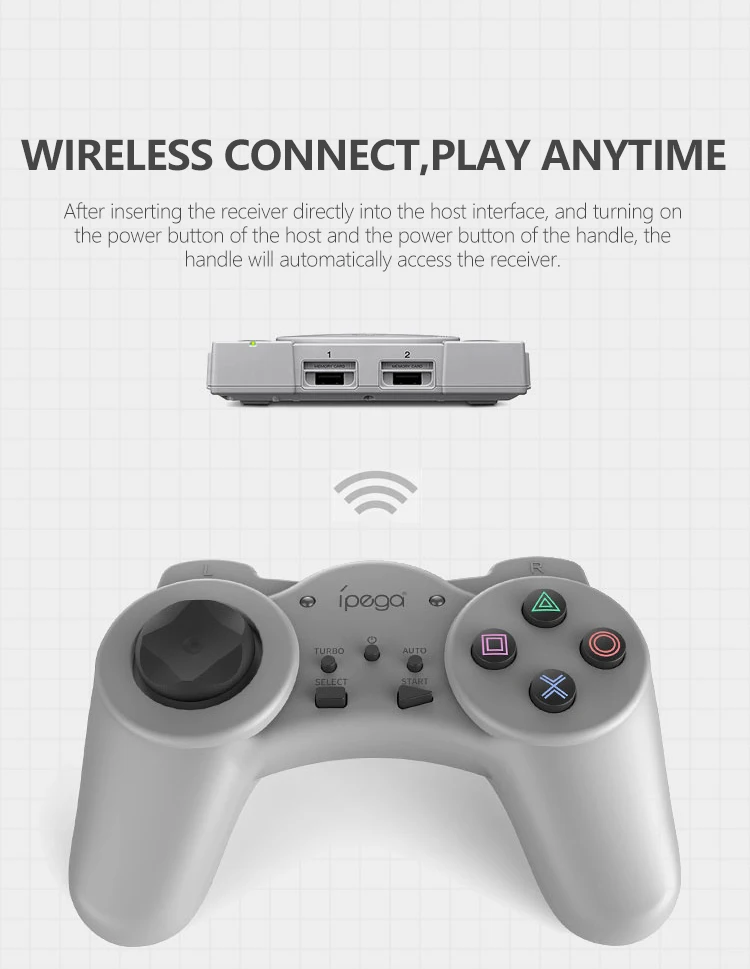 IPega 2,4G беспроводной контроллер геймпад для PSone мини классическая игровая консоль PG-9122