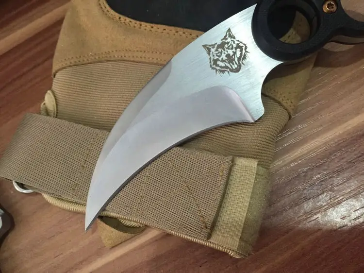 Karambit охотничьи фиксированные ножи 9Cr18Mov лезвие G10 ручка Походный нож выживания