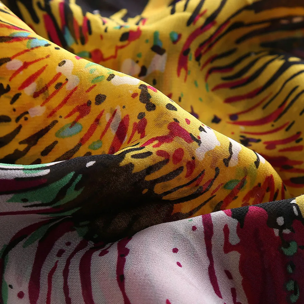 Женский купальник бикини шифоновое пляжное платье с принтом маргариток Пляжное