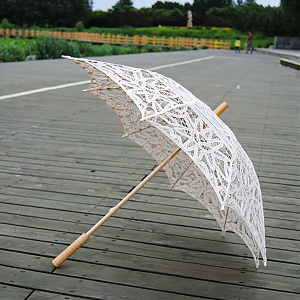 Long handle umbrella Lace sun Princess Palace Flower Umbrella sunscreen beach Photo Photography wedding | Дом и сад
