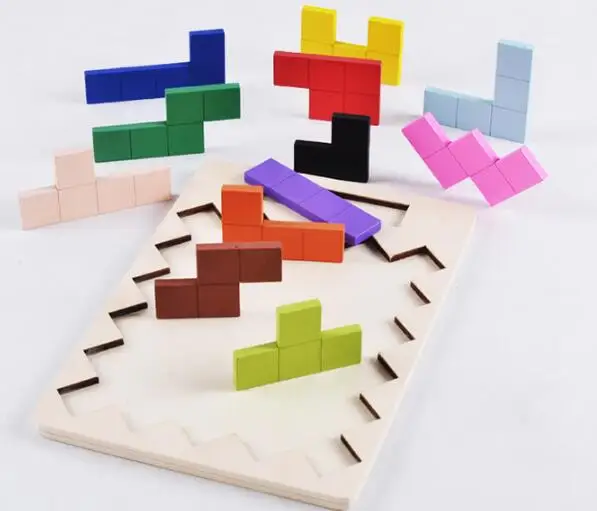 NEW Wooden Tangram Brain Teaser Puzzle Toys Tetris Game Preschool Magination Intellectual Educational Kid Toy Gift | Игрушки и хобби