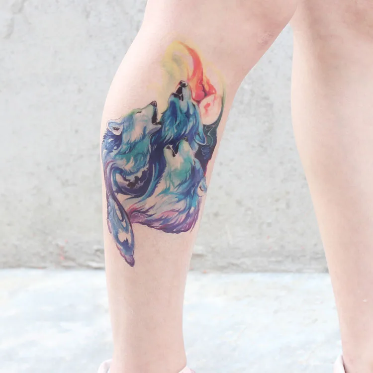 Красочные животные цветок дизайн временные татуировки наклейки