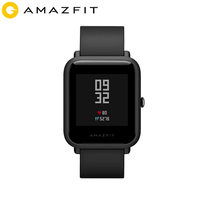 Black Huami Amazfit Bip Смарт часы Bluetooth gps Спорт монитор сердечного ритма IP68 Водонепроницаемый напоминание о звонках MiFit приложение сигнализация вибрация - Цвет: Black