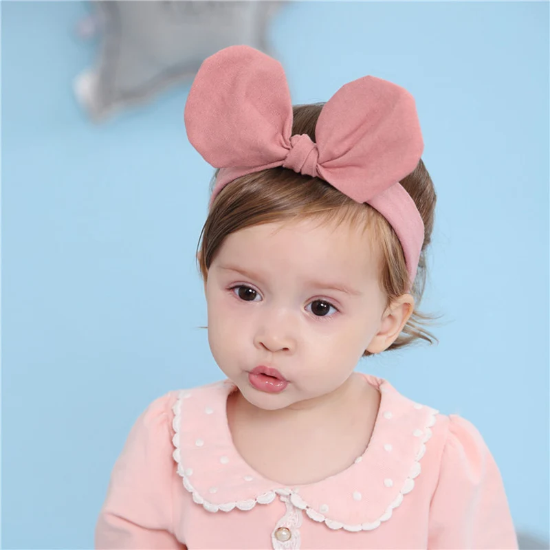 Environmental Protection Child Headwear Baby Hair Accessories Band Cotton Linen Material Flower 0-2 Years Old | Детская одежда и