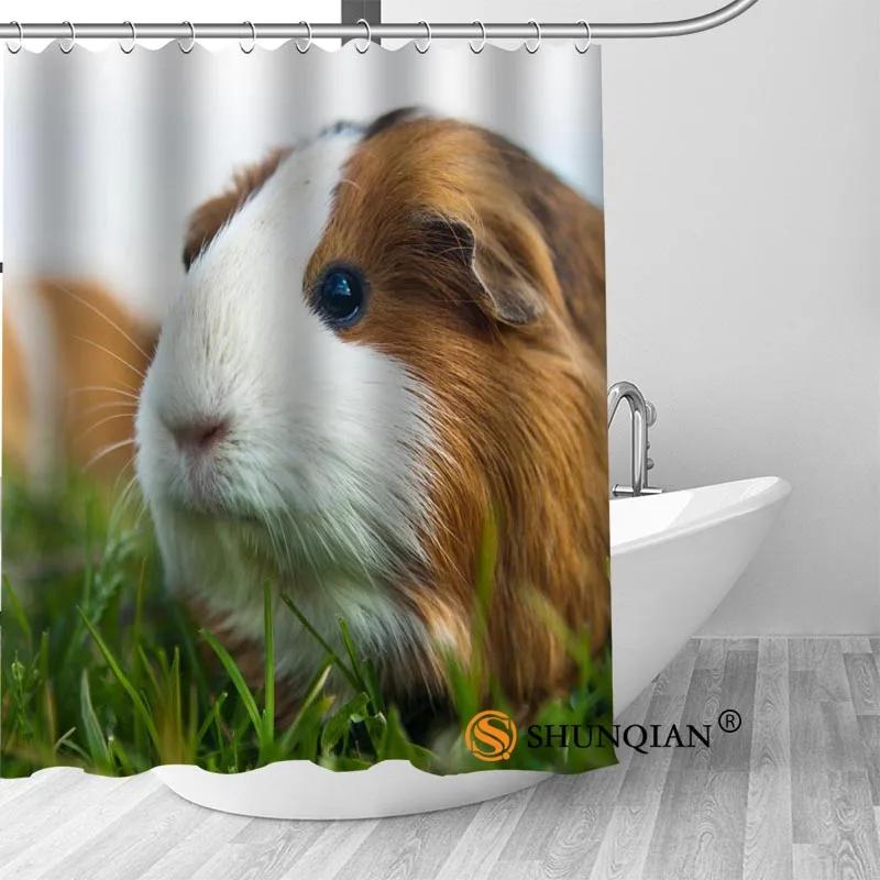 

PY008 Hot Custom guinea pig Shower Curtains Polyester Bathroom Curtains With Hook Bath Curtain Bathroom Decor