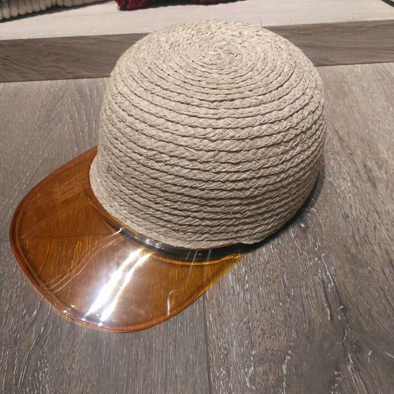 Новинка лета 2019 ручная работа рафия пэтчворк прозрачный ПВХ модная кепка для