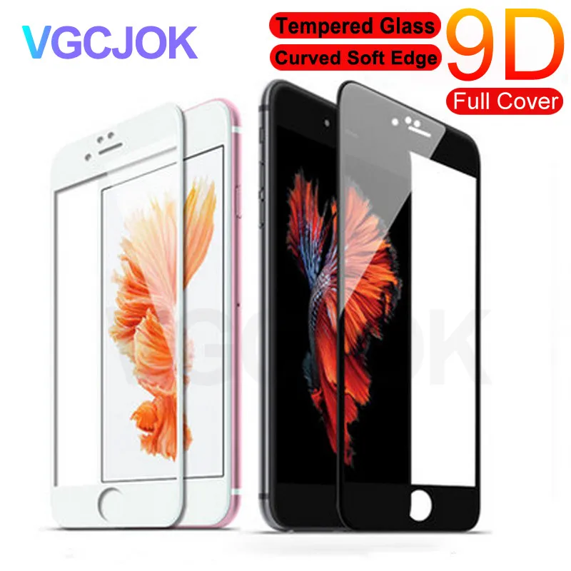 9D изогнутое полное покрытие закаленное стекло для iPhone 7 8 6 6S Plus Защита экрана для iPhone X XR XS Max защитная Пленка чехол