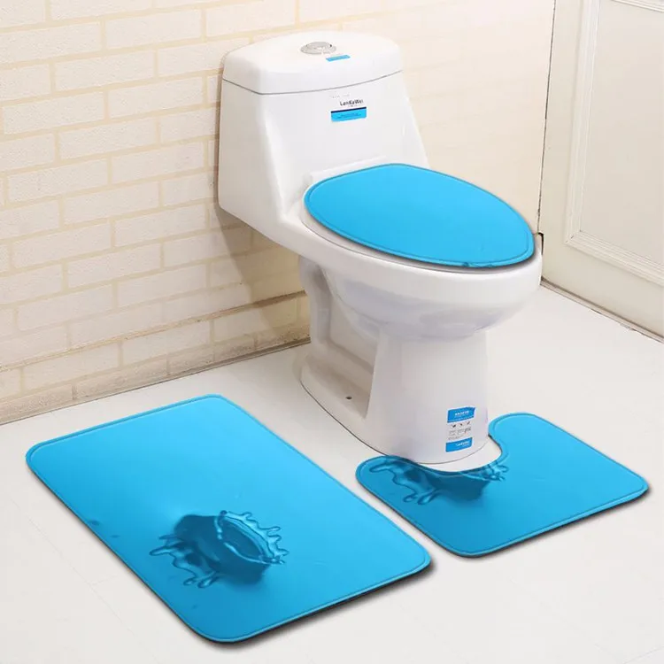 3 шт Черный Фото капли воды коврик Banyo Ванная комната коврик туалет ванна набор коврик Tapis Salle De Bain Alfombra Bano