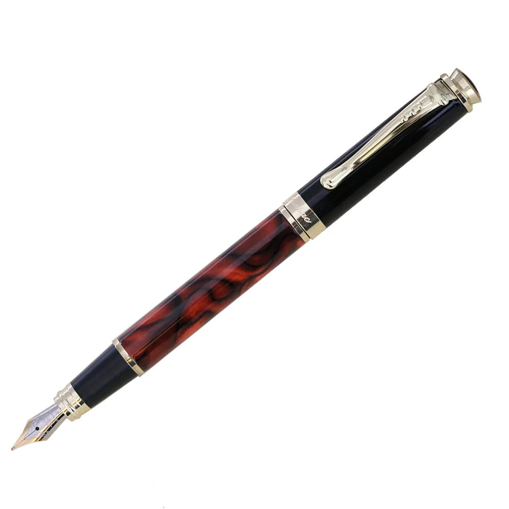 Роскошный Jinhao 500 металл перьевая ручка 0.5 мм перо наконечник 18KGP чернильная ручка канцелярия канцтовары ручки для школы авторучка - Цвет: Brown Marble