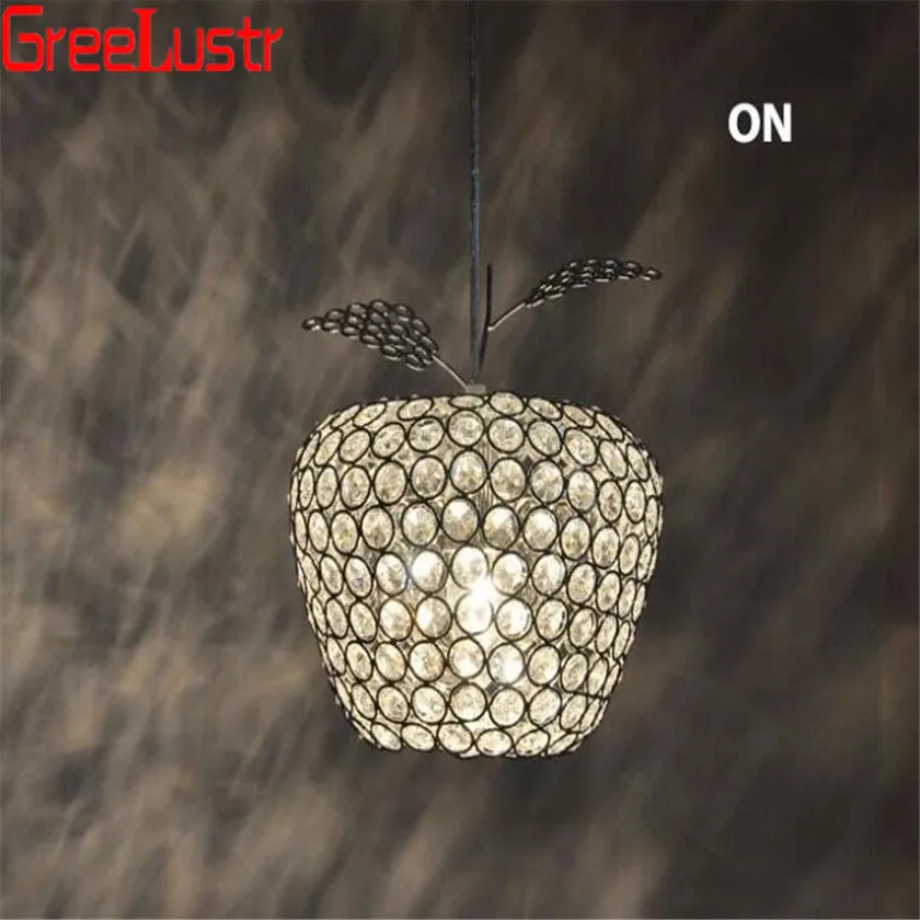 Современные светодиодные лампы из нержавеющей стали Apple Хрустальный подвесной