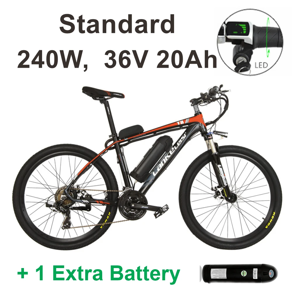 240W 36V 20A BKRD P 400 W/240 W, 26 дюймов электрический велосипед, звуковое воспроизведение с частотой до 48V 15Ah литий Батарея, Алюминий сплав рама для горного велосипеда - Цвет: 240W 36V 20A BKRD P