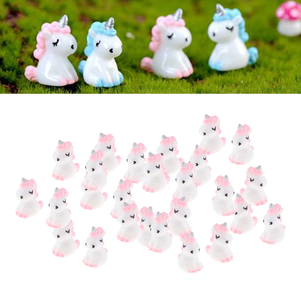 30 шт Мини Единорог миниатюрная фигурка волшебный сад кукольный дом украшения