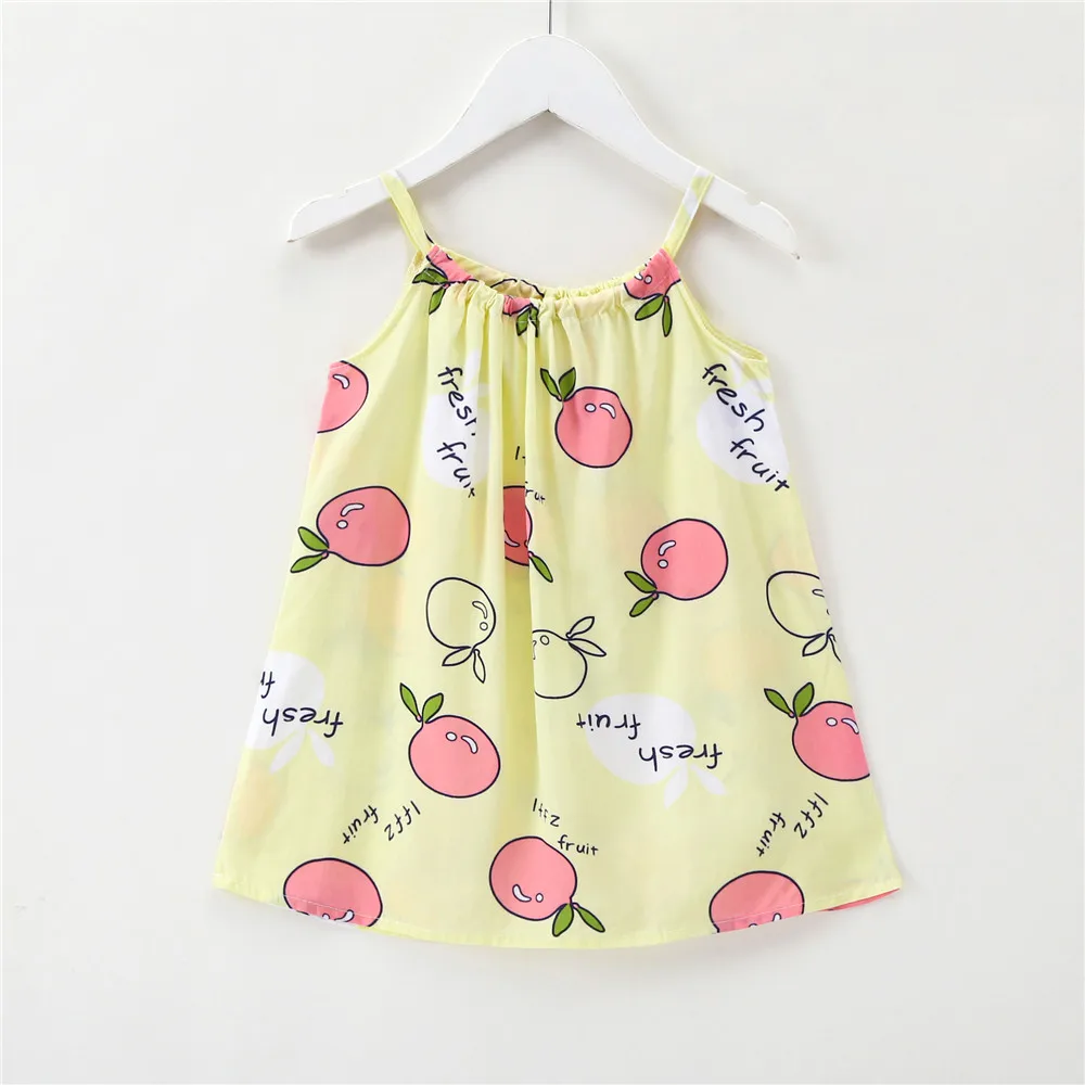 2019 Baby Girls Sleeveless Dresses Clothes Summer Kids Sling Princess Dress 1-6 Years Girl Cotton Braces Children Clothing | Детская