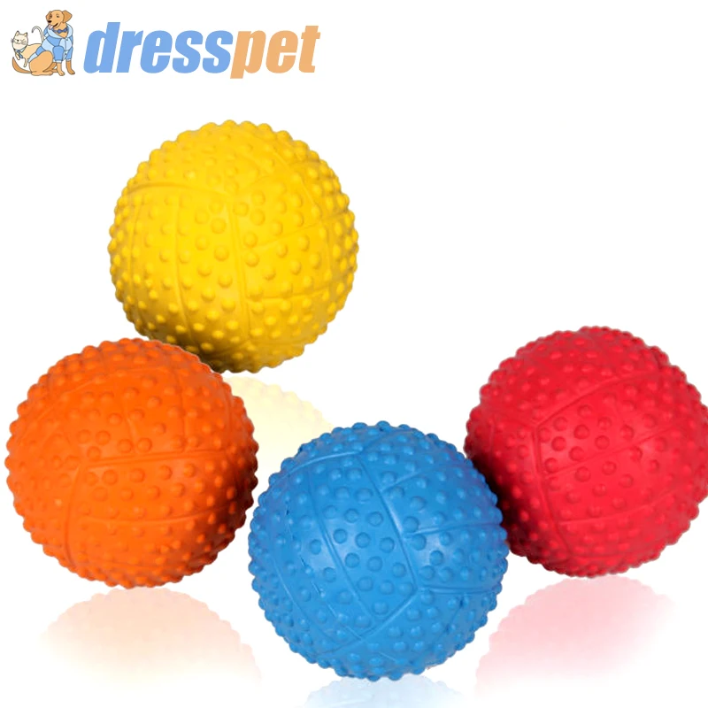 DRESSPET игрушки для собак высокое качество резиновый шар интерактивный укус Устойчив для маленьких больших собак высокий скрипучая жевательная игрушка