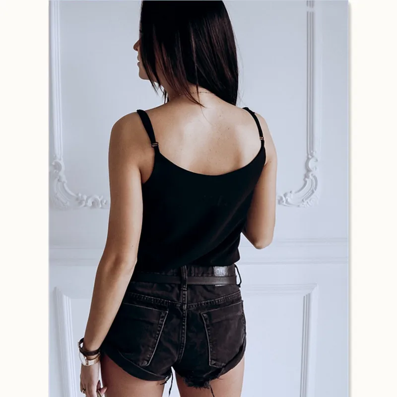 Летние повседневные майки новинка 2019 летние женские пикантные однотонные без