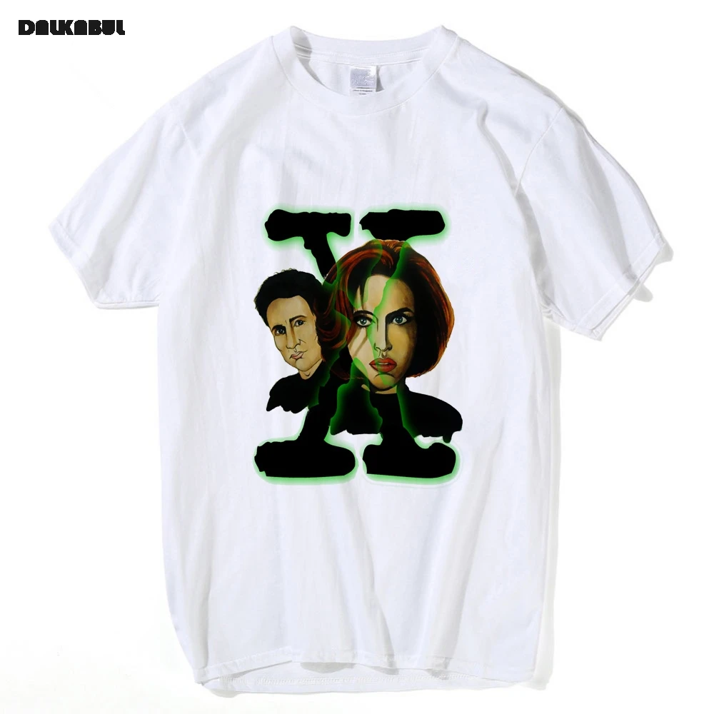 X FILES футболка Mulder Scully I Want to Believe Футболка мужская хип хоп НЛО футболки для мужчин