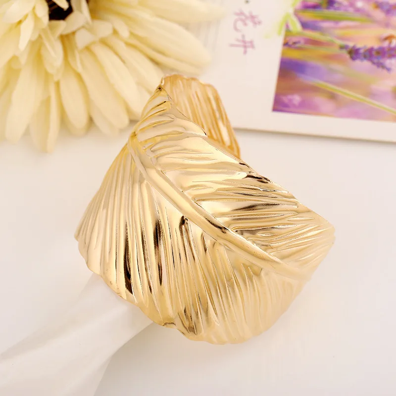 Женский Винтажный Браслет манжета широкий браслет с листьями золотого цвета