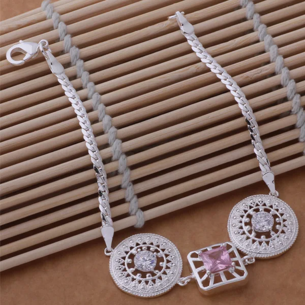 AH202 популярный браслет из стерлингового серебра ювелирные изделия двойная