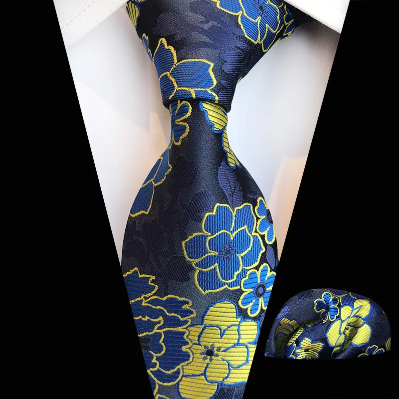 Фабричный роскошный мужской галстук из 100% шелка платок темно синий Карманный
