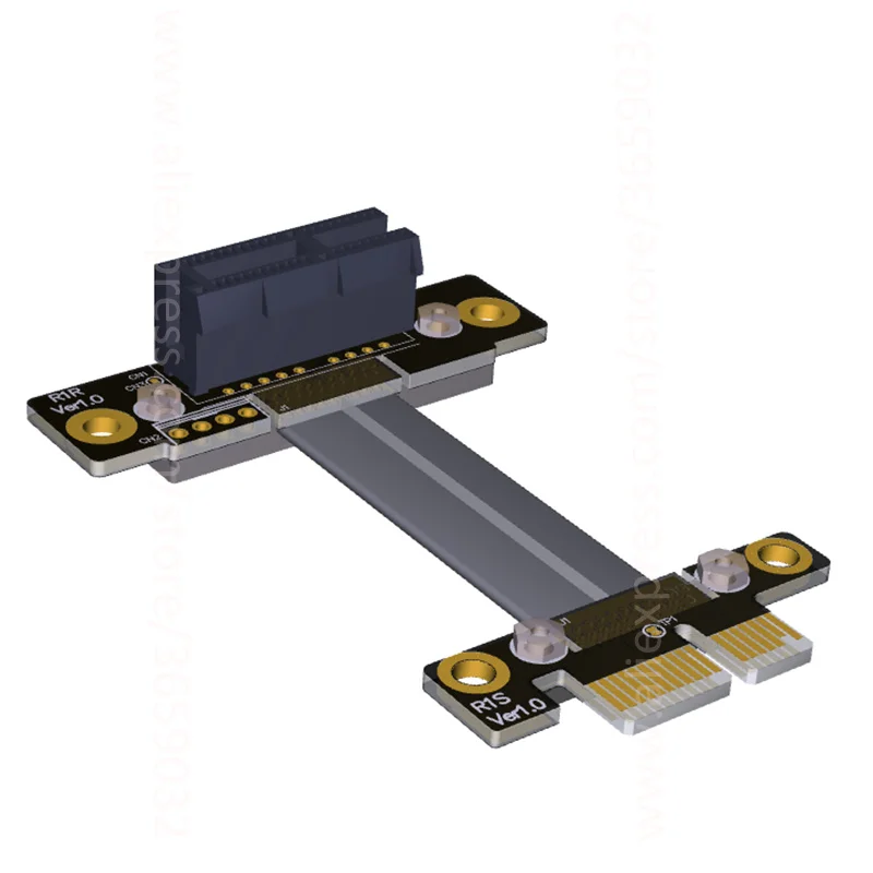 Прямоугольный Удлинительный кабель PCIe 3 0x1 до x1 защита от электромагнитных помех