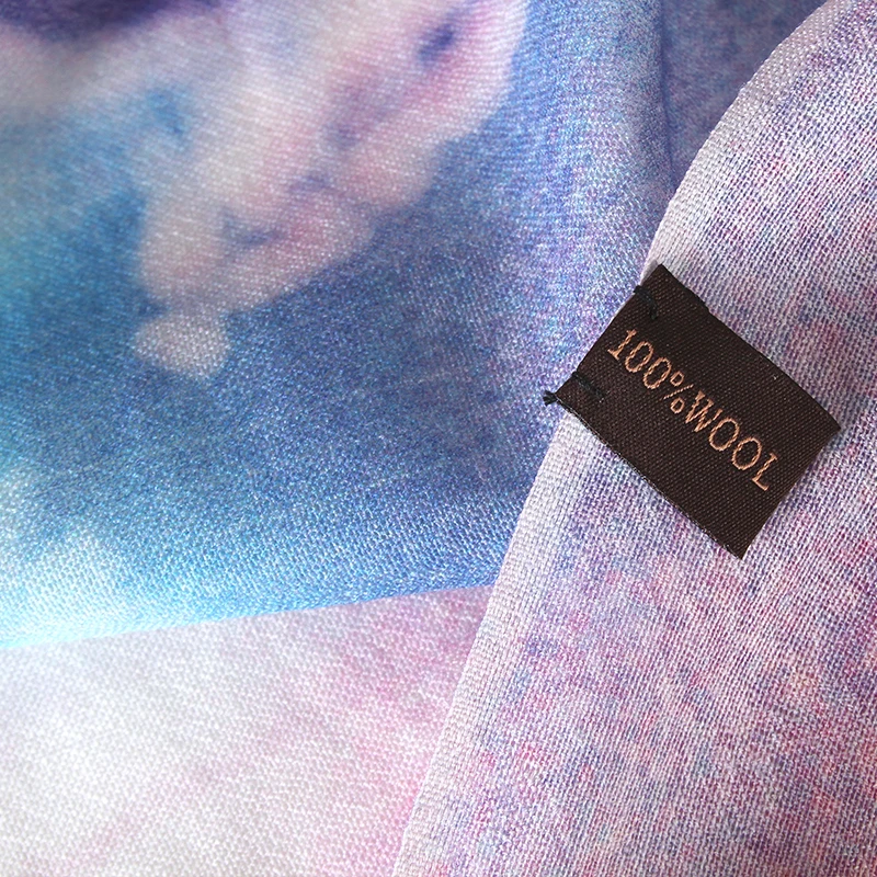 Зимний шарф для женщин из чистой шерсти и среднего возраста тонкий термальный