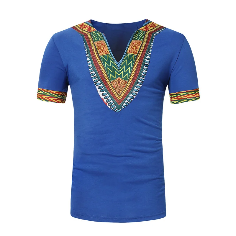 Мужская классическая футболка с короткими рукавами и v образным вырезом модная