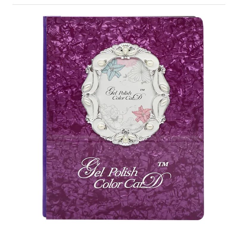 

Diamond High-grade Nail Color Display Book 160pcs False Nail Tips for DIY Nail Polish UV Gel Color Card Board Showing Shelf