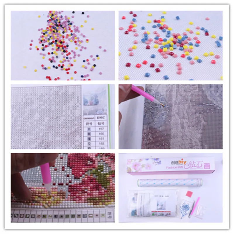 Алмазная 5D картина сделай сам с изображением балерины девушки и собаки полная