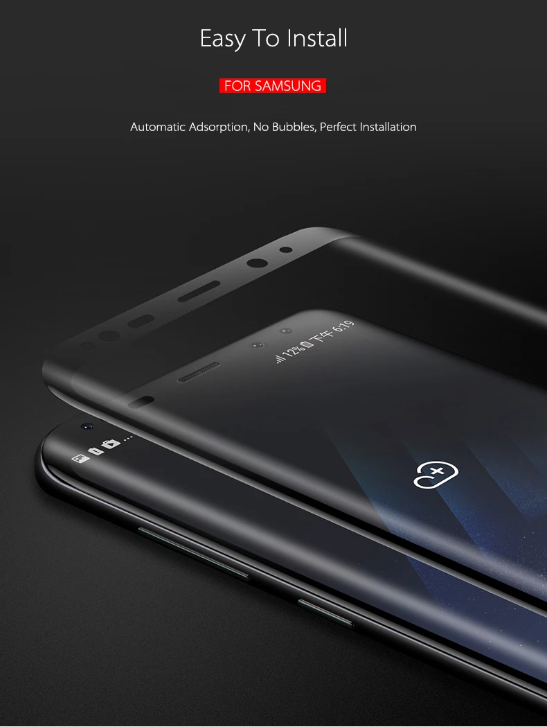 9D Full Screen Protector For Samsung Galaxy Note 8 9 S10 S6 S7 Edge S8 S9 Plus A8 A6 Protective Glass Tempered Film |