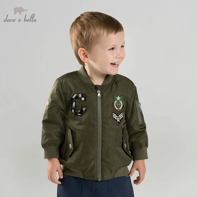 DBJ9161-1 dave bella Красивая куртка для маленьких мальчиков сезон осень-зима модная