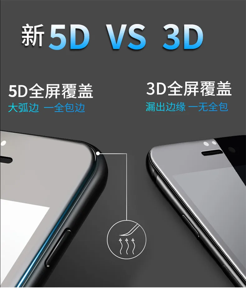 5D полное покрытие из закаленного стекла для iphone 8 7 6 6 S Plus X XS MAX glass iphone 7 8 x Защитное стекло для экрана на iphone 7