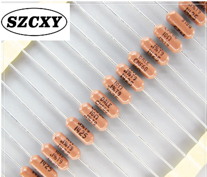 10 шт. металлический пленочный резистор DALE CMF60 (RN60E) 10R/0 5 W 0.1% 25ppm|resistor film|resistor metal