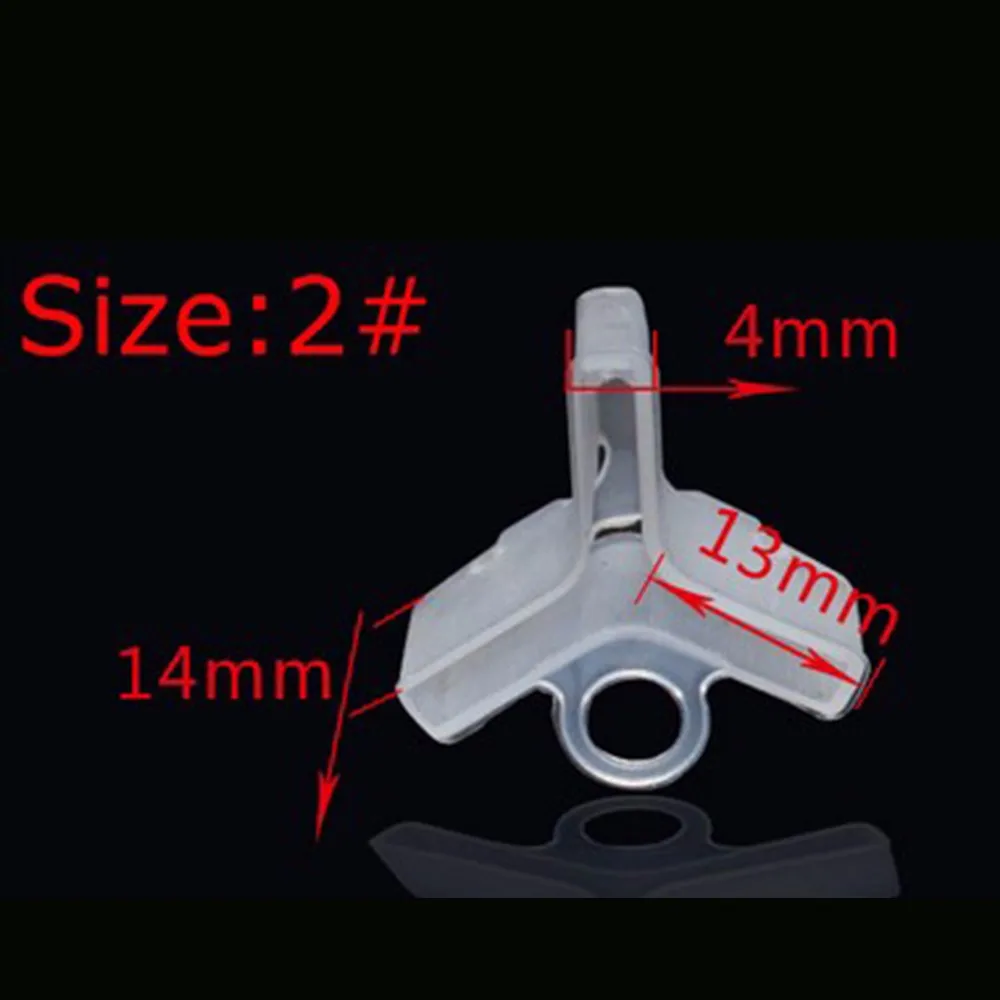 100 шт./лот 5 размеров пластиковые защитные чехлы для тройных крючков держатель