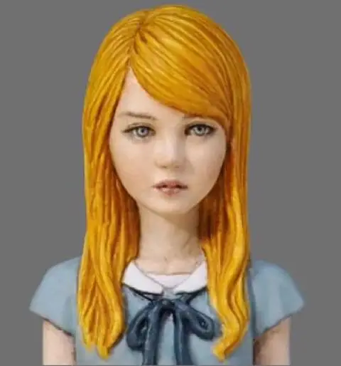 Японская девушка Kawai в масштабе 1/35 с желтой шерстью неокрашенная модель из смолы