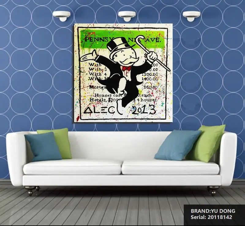 Alecmonopolygalleryart Жикле плакат печать на холсте для украшения стены Мультфильм