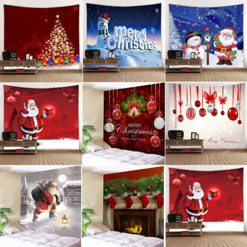 

2018 Xmas Art Home Wall Hanging Tapestry Wall Ornamentation Christmas Wall Decor