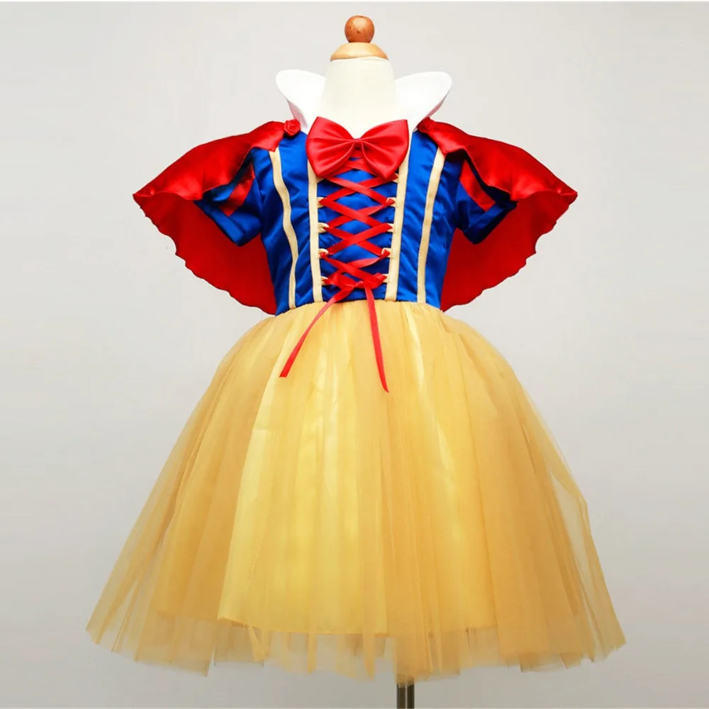 HOT Summer Girls Snow White Princess Dresses for Kids Baby Girl Cosplay Costume Birthday Clothes Children's Party Dress Clothing | Детская