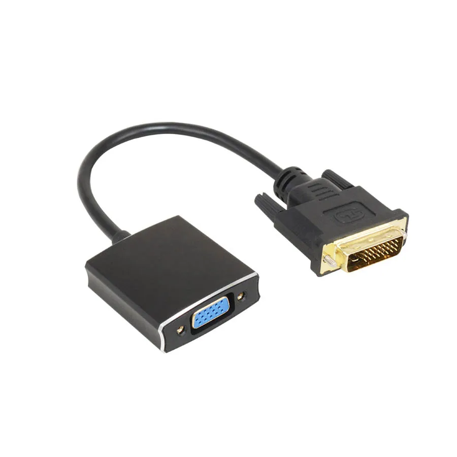 Преобразователь DVI в VGA адаптер из алюминиевого сплава папа мама 24 + 1 25 Pin D Кабель
