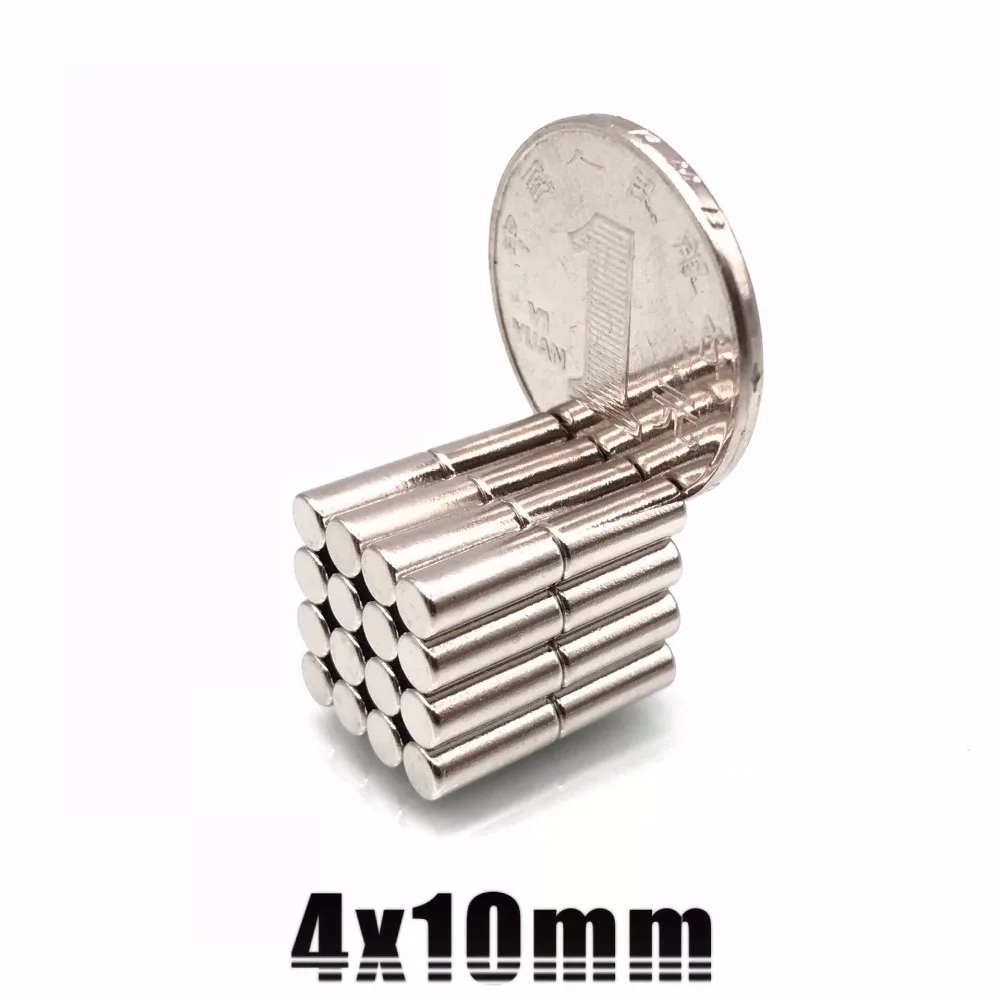 20/50/100 шт 4x10 мм супер сильный N35 4x10 мм перманентных мощный редкоземельный магнит Ndfeb неодимовые магниты 4*10