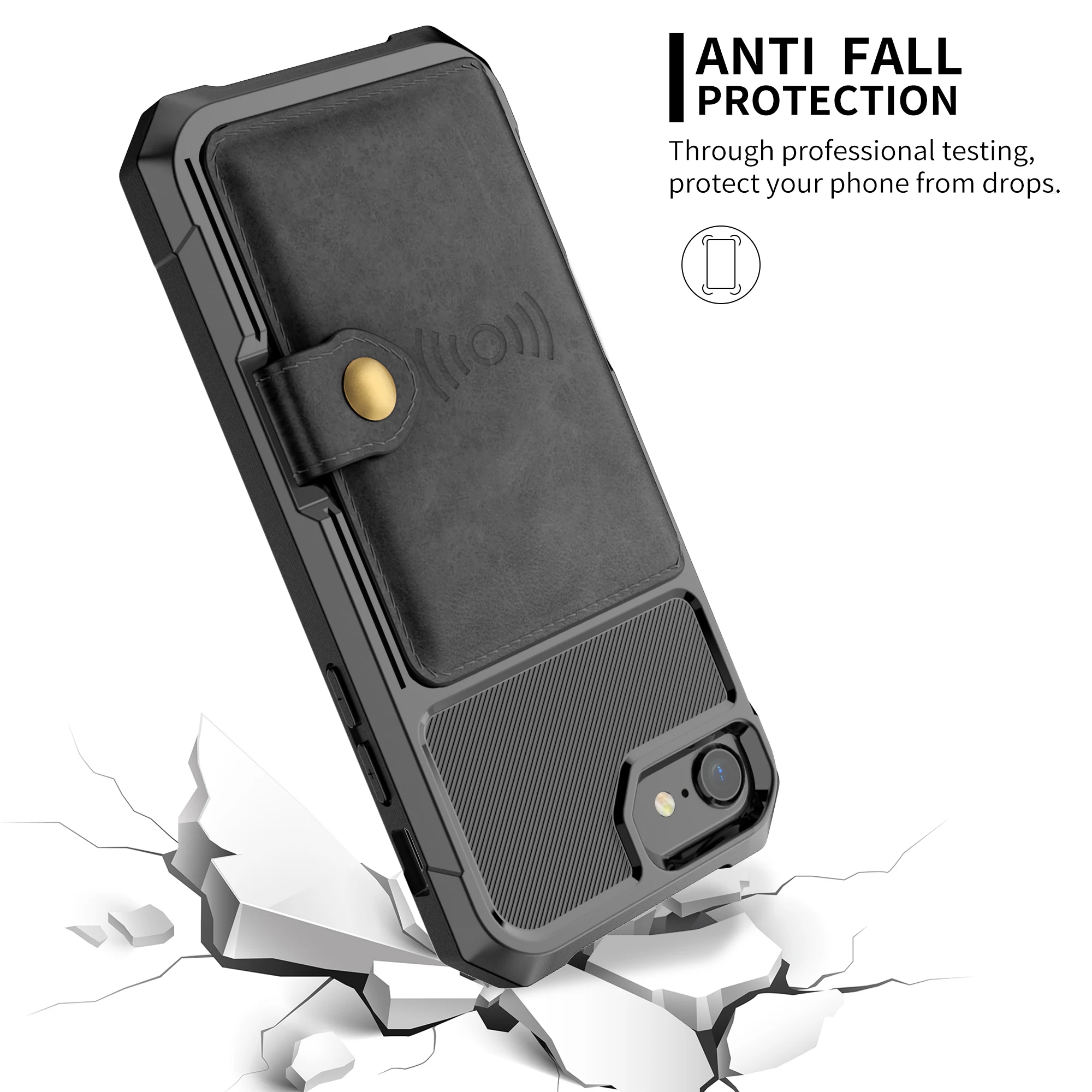 Luxury PU Leather Wallet Case for Samsung Galaxy S10 S9 Plus for iPhone 6 6s 7 8 Plus X XS XR XX MAX Cases Wallet Flip Cover