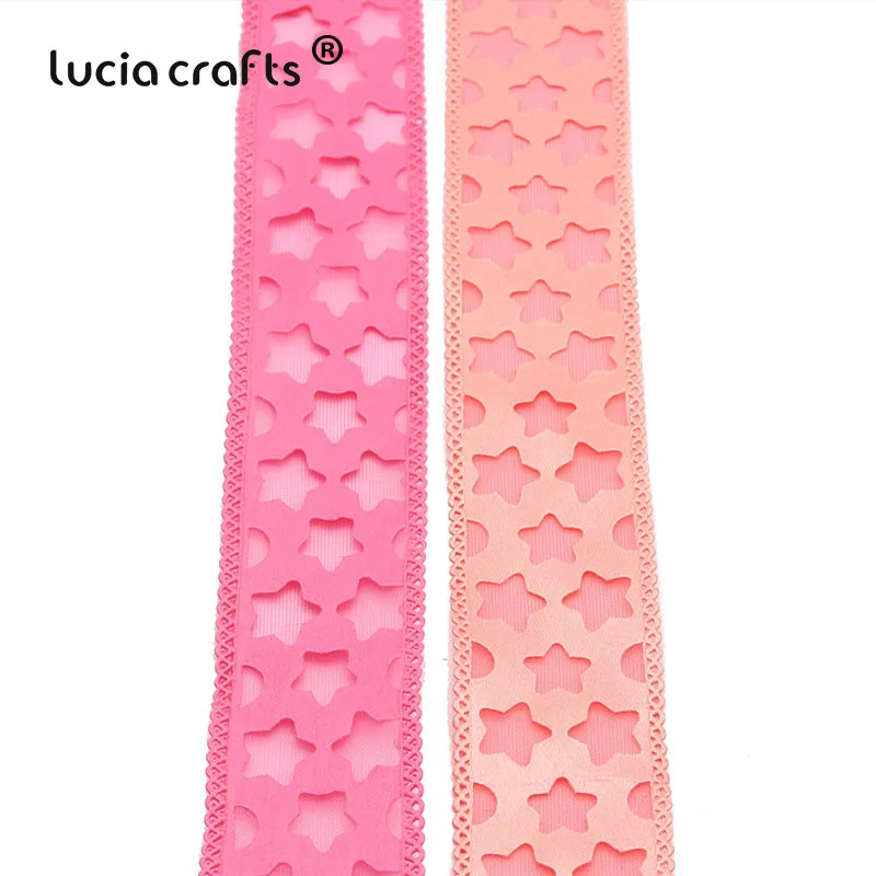 Lucia crafts 5y/6y 40 мм Звездные ленты из органзы для свадебного домашнего декора DIY шитье подарочная упаковка аксессуары ручной работы P0707
