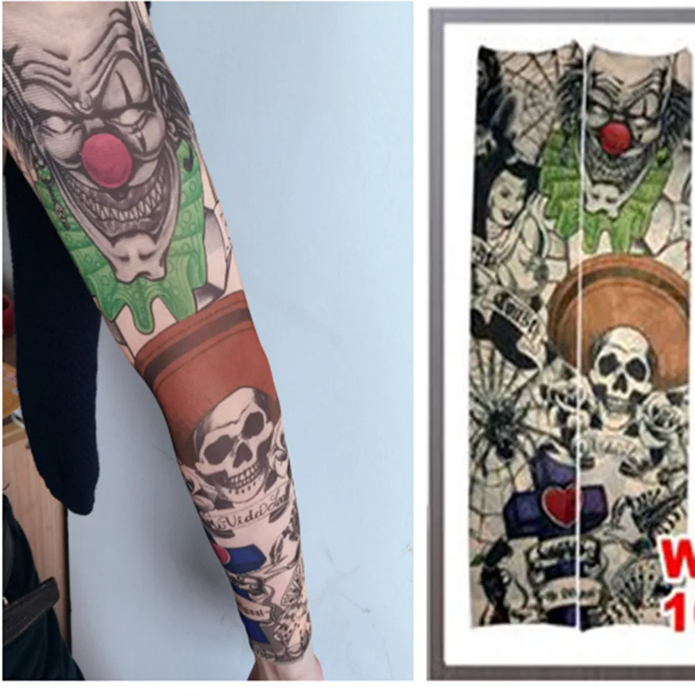 

Fake Tattoo Sleeve Temporary Body Arm Sleeves Stockings Fashion Make Up Accessories 1PC Flash Body Art Stickers Harajuku 2017