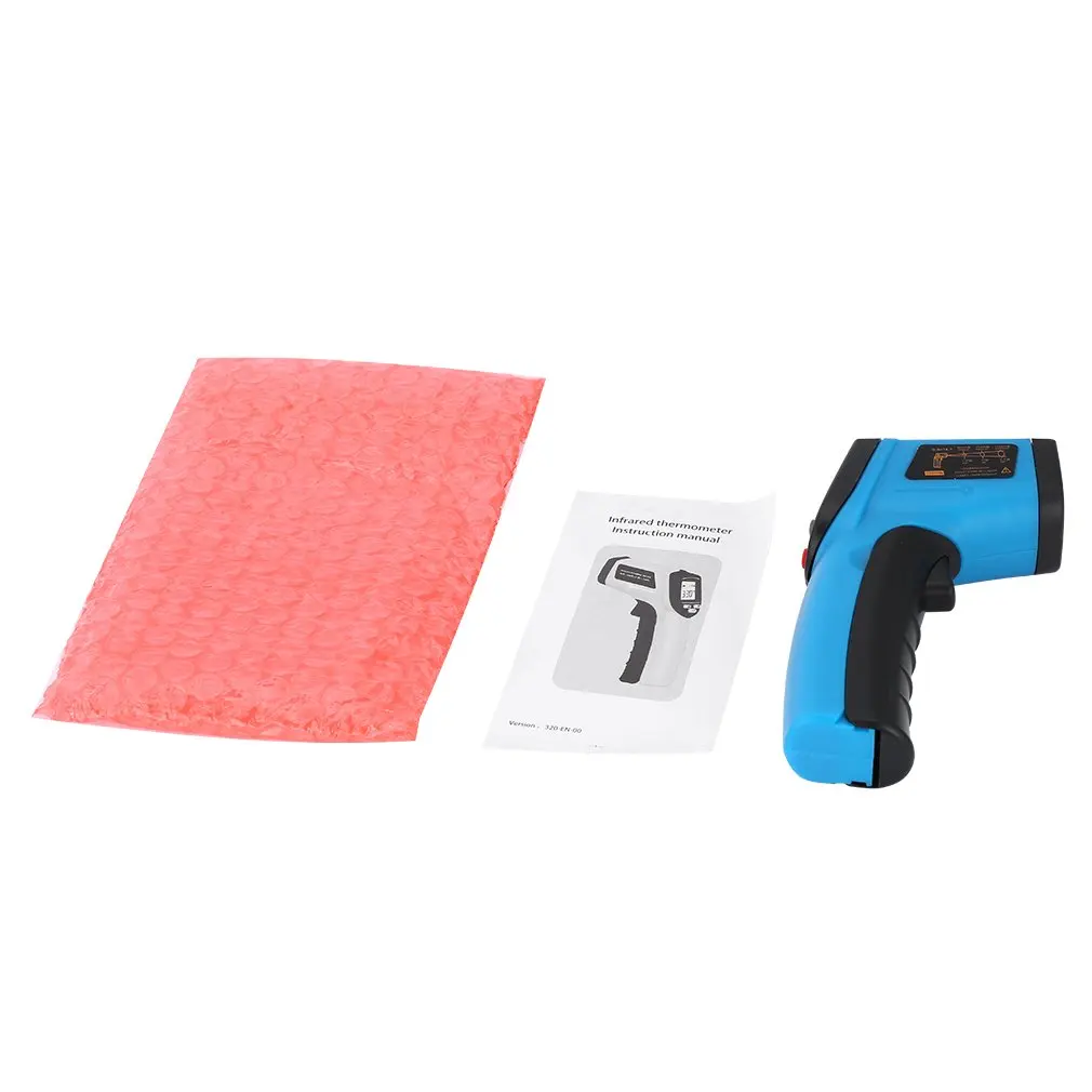 Non-contact LCD Display Digital IR Laser Infrared Thermometer Industry Temperature Gun with Data Holding Backlight Function