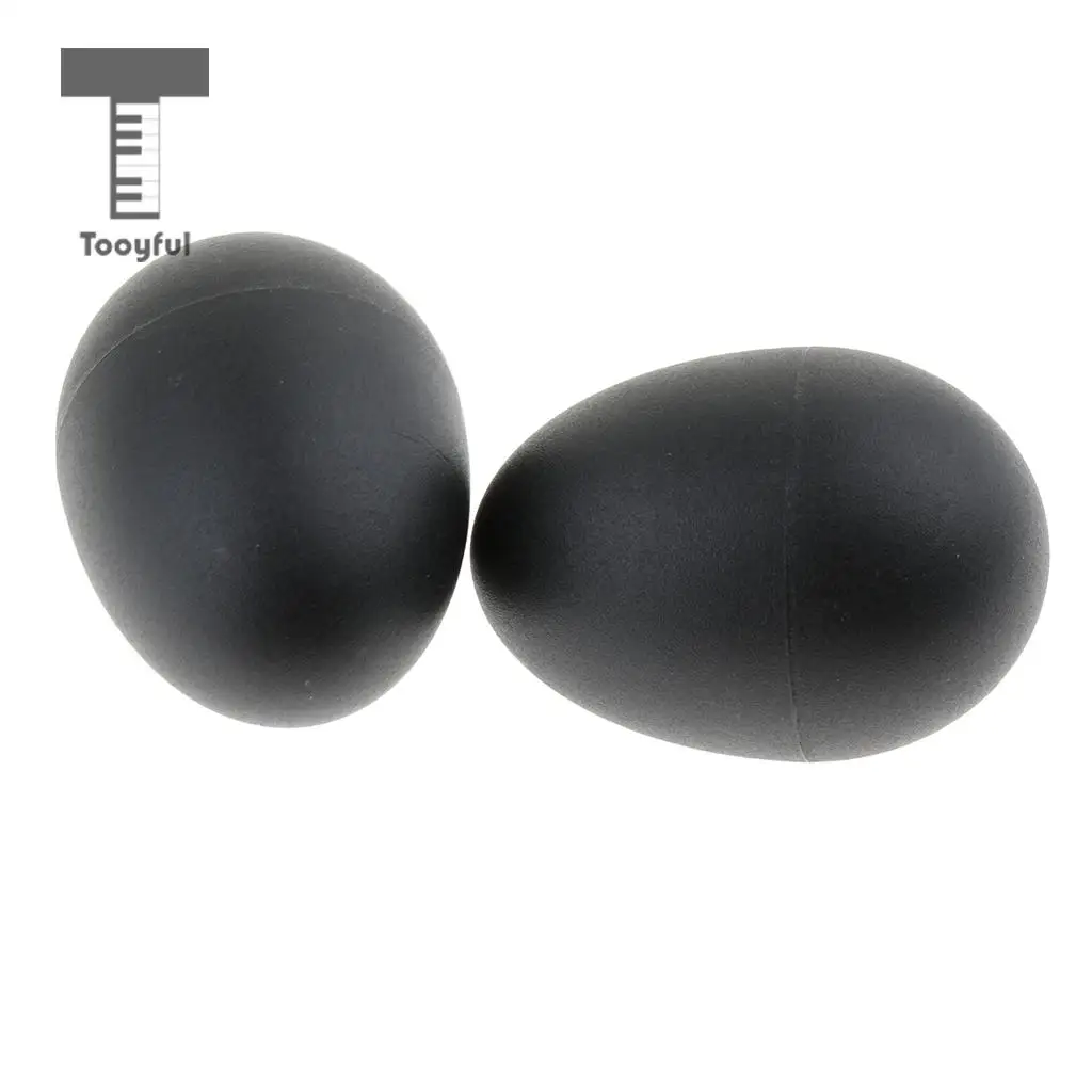 Tooyful Pack of 2 Plastic Sand Egg Shaker Hand Percussion Black Kids Baby Toddler Preschool Musical Rattle Toy