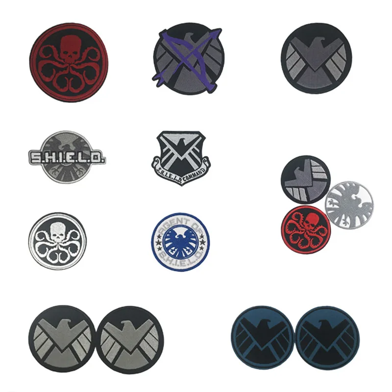 SHIELD. Клеевая заплатка Мстители агенты щит логотип материально Единая фильм ТВ серии костюм Косплэй вышитые