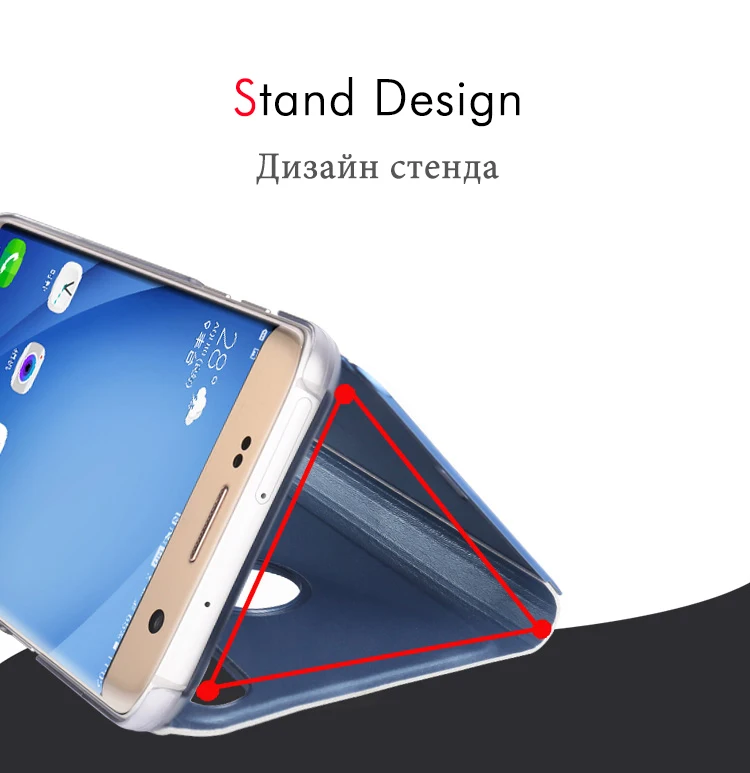 SIXEVE зеркало Стенд флип чехол для iPhone X 8 7 6 S плюс Посмотреть Смарт Кожаный